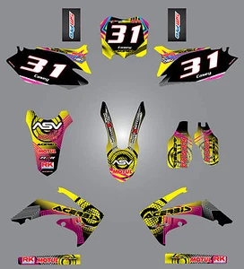 Honda CRF 450 - 2009 / 2012 Full sticker kit Neon Style - decals - Foto 1 di 1