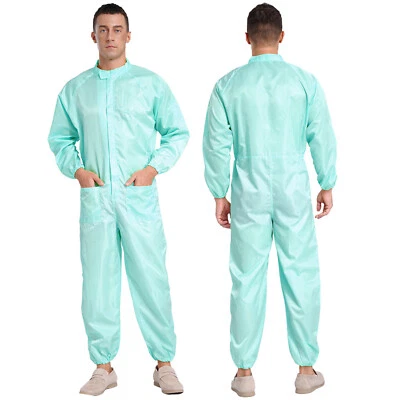 Mens Jumpsuit Cargo Bodysuit Front Zip Romper Workwear Coveralls Daily Wear - Image 1 of 4
