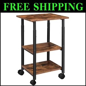Mobile Heavy Duty 3-Tier Printer Shelf with Lockable Wheels - Office Essential - Picture 1 of 11