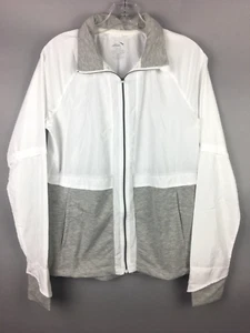 Avia Women’s Windbreaker Jacket Hooded Full-Zip Lightweight White Sz S - Picture 1 of 8