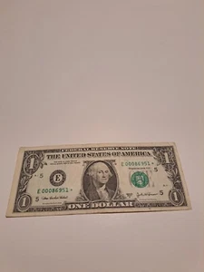 Low Run Size 320,000 $1 Dollar Bill Star Note Rare E Series 2003A E 00086951* - Picture 1 of 2