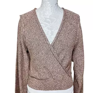 Suéter Free People Going for Gold Oro Rosa Mujer Pequeño Nuevo con Etiquetas Ballet Core Shimmer - Imagen 1 de 9