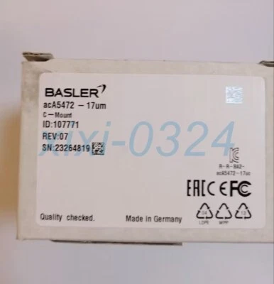 1pcs NEW Basler acA5472-17um Industrial Camera FedEx,DHL shipping - Image 1 of 3