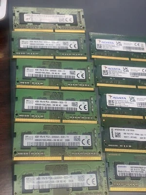 11 X 4gb DDR 4-Samsung/ SK hynix/Adata/Micron/Kingston PC4-3200 DDR4 Laptop RAM - Image 1 of 4