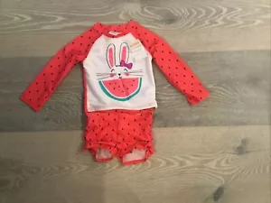 Gymboree Kids Toddlers 2 Piece Rash Guard Bathing Suite Size 2T UV Protection - Picture 1 of 5