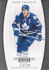 2011-12 Dominion Maple Leafs Hockey Card #59 Dion Phaneuf/199