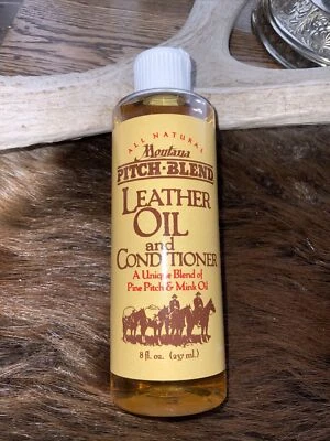 Aceite para botas, aceite de cuero Montana Pitch Blend, acondicionador, botella de 8 oz, todo natural Foto 1 de 4