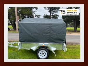 6x4 Galvanised Full Welded Tipper Box Trailer With 900mm Removable Cage & canvas - Picture 1 of 6