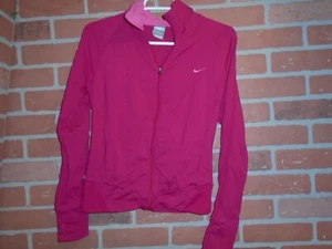 NIKE FIT DRY WOMANS SMALL 4-6 ATHLETIC LONGSLEEVE FULL ZIPPER TOP - Picture 1 of 6