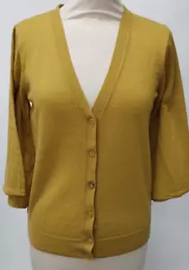 Paul Smith Cardigan in Yellow ochre wool cardigan, Sz Large, Designer - Picture 1 of 5