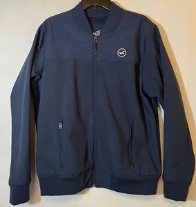 Hollister Jacket Mens XL Blue Full Zip Windbreaker Softshell Casual Cabincore - Picture 1 of 19