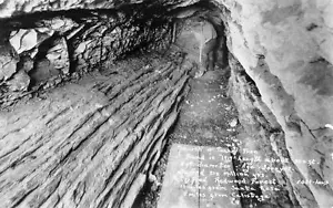 RPPC, Calistoga, Kalifornien MANN IM MONARCH-TUNNEL VERSTEINERTER BAUM Postkarte - Bild 1 von 2