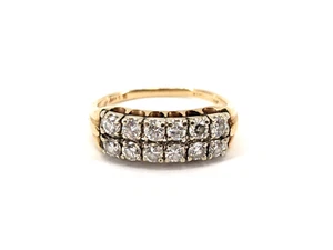 14KT Yellow Gold 2.89g 12 Round Diamonds Ring Size 6.25, 1/2cttw Approx. - Picture 1 of 13