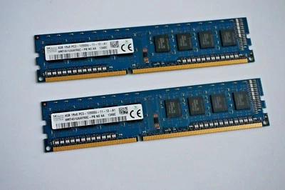 SK hynix 8GB 2X4GB 1RX8 PC3-12800  (DDR3-1600) DESKTOP MEMORY RAM - Image 1 of 2