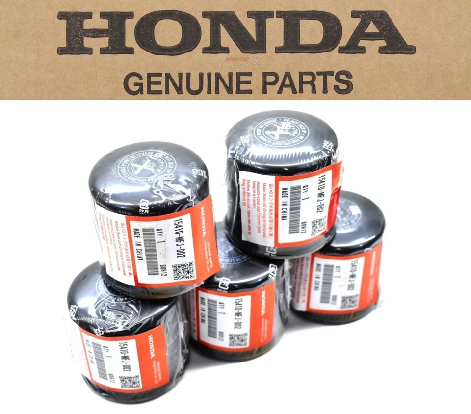 x5 Honda Oil Filter 15410-MFJ-D02 Factory Oil Filter & Seal Cartridge 5 Pack R65 - Image 1 of 4