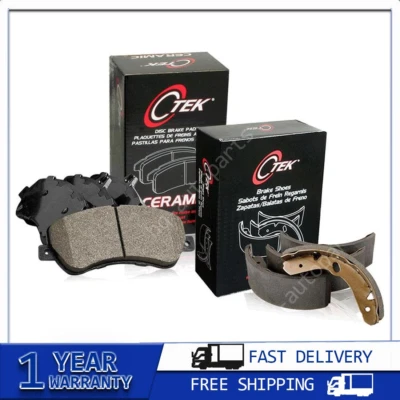 Juego de 2 pastillas de freno y zapatas de freno delanteras + traseras de cerámica para Sentra 2007-2010 Foto 1 de 4