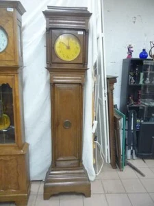 2557. Schöne alte Biedermeier Standuhr massiv Eiche - Bild 1 von 10