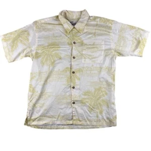 Vintage Patagonia Pataloha Shirt Men's L Beige Yellow Hawaiian Organic Cotton - Picture 1 of 7