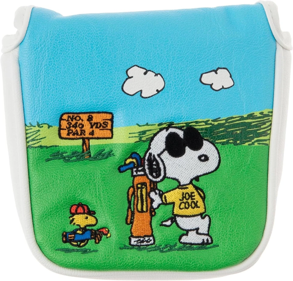 Snoopy Peanuts Sports Golf Putter Cover Mallet H-163 Headcover From JAPAN