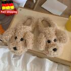 Plush Dog Slippers Cartoon Animal Slippers Cute for Autumn Winter (Khaki 42-43)