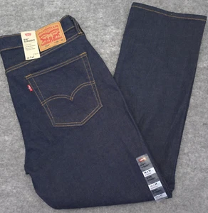 Jeans Levis 514 taglio dritto jeans elasticizzato 36 x 30 lavaggio scuro nuovo con etichetta - Foto 1 di 11