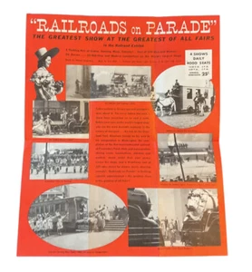 1939 NY Worlds Fair Railroads on Parade Musical Show Advertising Brochure ZG - Picture 1 of 5