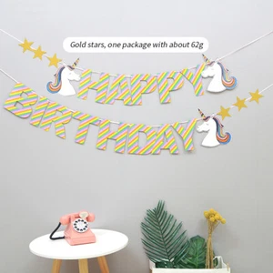 FELIZ CUMPLEAÑOS Banner Unicornio Niñas Fiesta Cuerda Bunting Guirnalda Decoración - Imagen 1 de 12