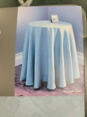 NEW~ ESSENTIAL HOME~ 70" Round Blue Tablecloth Beaumont Pattern~NEW - Image 1 of 4