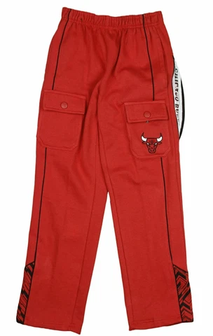 Zipway NBA Basketball Youth (8-20) Chicago Bulls Cargo Comfy Fleece Pants, Red Cover