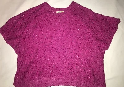 Route 66 Girl’s Hot Pink Sweater With Sequins Size (L) 10-12 - Image 1 of 3