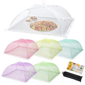 7 Pack Colorful Food Covers Food Tent for Outside Mesh to Keep Bugs away, Reu... - Picture 1 of 6