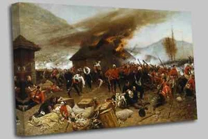 Die Verteidigung von Rorke's Drift Leinwand Leinwand Wandbild Bild Druck - Bild 1 von 4