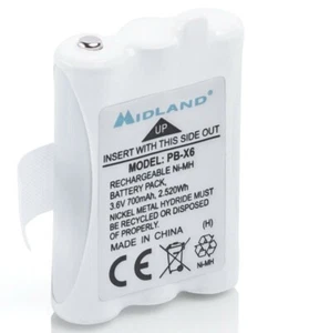 BATERIA ORIGINAL MIDLAND PBX6 700MAH PARA LOS MODELOS XT50 Y XT60 3.6V PB-X6 - Imagen 1 de 3