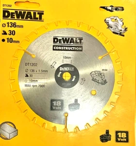 DT1202 136 X 10 MM X 30T Z Dewalt Saw Blade 18v Cordless - Picture 1 of 1