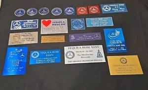Mercedes Benz MBCA TEQUILA ROSE RALLY DASH PLAQUE COLLECTION 1965-2002 LOT OF 20 - Picture 1 of 21