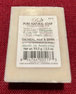 BELA Oatmeal MIlk & Bran Pure Natural Soap with Organic Shea Butter 3.3 Oz - Picture 1 of 2