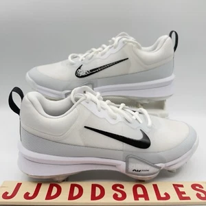 Nike Force Zoom Trout 9 Metal Baseball Cleats White Black FB2907-100 Mens Sz 8.5 - Picture 1 of 9