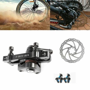 MOUNTAIN BIKE DISC BRAKE Kit 160MM ROTOR MTB MECHANICAL FRONT CALIPER BICYCLE - Picture 1 of 12