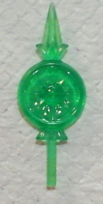 VINTAGE LARGE ROUND TOPPER GREEN Ceramic Christmas Tree MEDALLION STAR ~Rare - Image 1 of 4