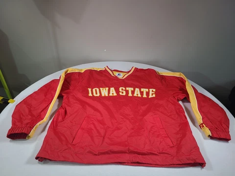 Iowa State Cyclones Sweatshirt Adult Large Red Pullover NCAA Windbreaker Mens Cover
