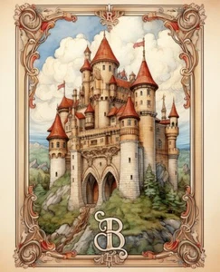 Eclectic 8x10 Line Art Prints Manuscript-Inspired Diverse Themes  72833636 - Picture 1 of 1