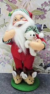 Annalee Doll "Bedtime Santa" With Original Tag - Bear & Reindeer Slippers 2007 - Picture 1 of 10