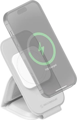 Scosche - Magic Mount travel Folding 2 in 1 Wireless Charger MSQFG2N1WT-SP - Image 1 of 4