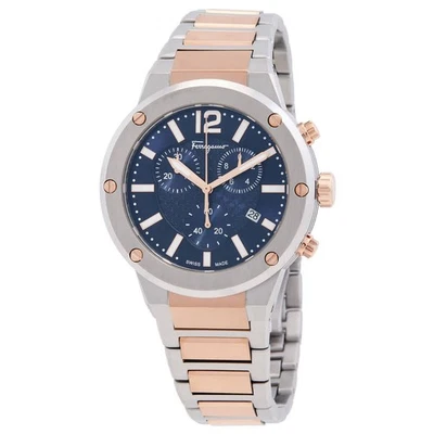 Reloj Hombre Ferragamo SFJE00524 F-80 Esfera Azul 42 mm Nuevo Foto 1 de 3