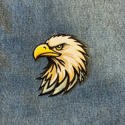 3.5 Inch Patch Iron, Eagle Head, Embroidery - Image 1 of 3