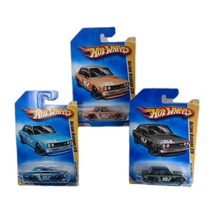 Hot Wheels Lot Of 3 DATSUN BLUEBIRD 510 (2009) New Models Black,Blue,Orange - Picture 1 of 20