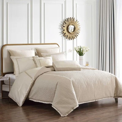 Juego de anillos edredón, rey, oro, juego de 8 piezas Foto 1 de 4