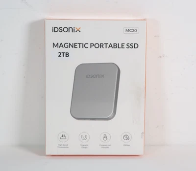 iDsonix MC20 2TB Magnetic Portable SSD External Hard Drive USB-C 20Gbps - Image 1 of 4