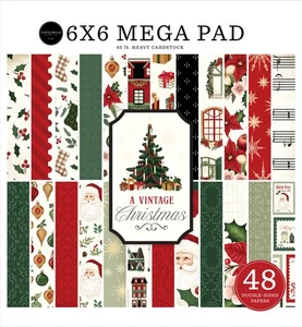Carta Bella - A Vintage Christmas - CardMakers 6x6 MEGA Pad 48/pkg - Picture 1 of 2