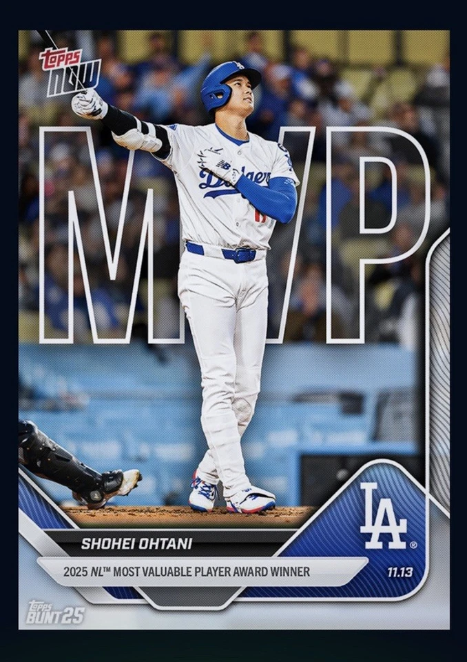 2025 TOPPS NOW-NL Jugador Más Valioso MVP-Shohei Ohtani (Topps Bunt digitalCard Foto 1 de 1
